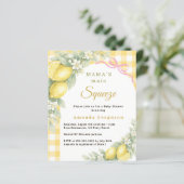 Lemons squeeze bow girl Baby Shower invitation (スタンド正面)