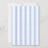 Lemons With Blue Stripes Citrus Wedding Invitation 招待状 (裏面)
