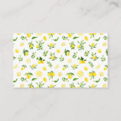 Lemons with Foliage Birthday A Note On Gifts エンクロージャーカード (裏面)