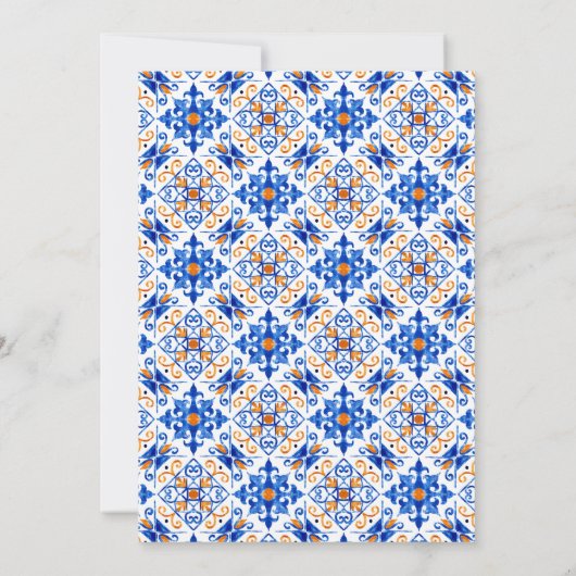 Lemons with Foliage Mediterranean Baby Shower 招待状 (裏面)