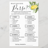 Lemony財布の中にあるものは何シャワーゲームカード チラシ (正面)