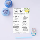 Lemony財布の中にあるものは何シャワーゲームカード チラシ (シングル)