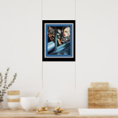 Lempicka自画像アールデコポスター ポスター (キッチン)