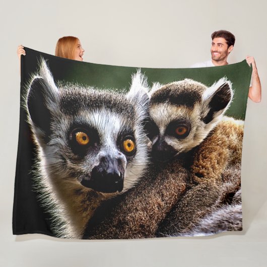 LEMURおよびベビー フリースブランケット (インサイチュ)