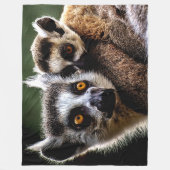 LEMURおよびベビー フリースブランケット (正面)