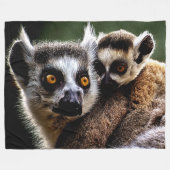 LEMURおよびベビー フリースブランケット (正面(横))