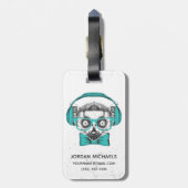 Lemur |の音楽愛好者は|あなたの名前を加えます ラゲッジタグ (裏面縦)