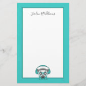 Lemur |の音楽愛好者は|あなたの名前を加えます 便箋 (正面)