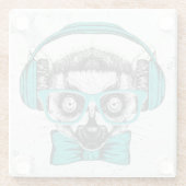 Lemur |の音楽愛好者 ガラスコースター (裏面)