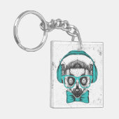 Lemur |の音楽愛好者 キーホルダー (正面左)