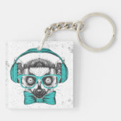 Lemur |の音楽愛好者 キーホルダー (裏面)