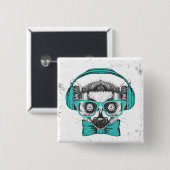 Lemur |の音楽愛好者 缶バッジ (正面&裏面)