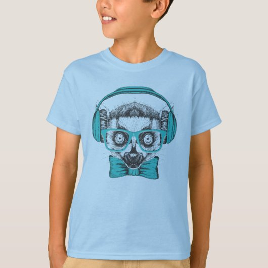 Lemur |の音楽愛好者 tシャツ (正面)