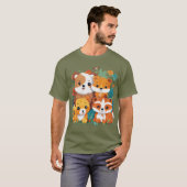 Lemur Familyおもしろい: Tシャツデザイン Tシャツ (正面フル)