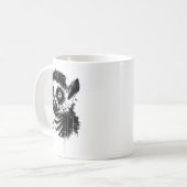 Lemur Ink Art Jungle Madaga Wildlife Rtrait Nge  コーヒーマグカップ (正面左)