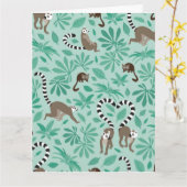 Lemur love mint leaves カード (黄色い花)