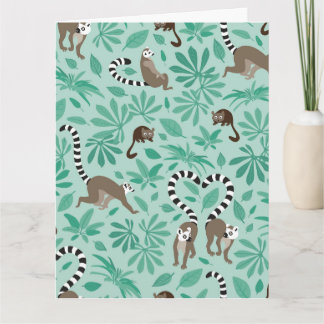 Lemur love mint leaves カード