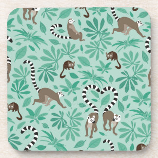 Lemur love mint leaves コースター