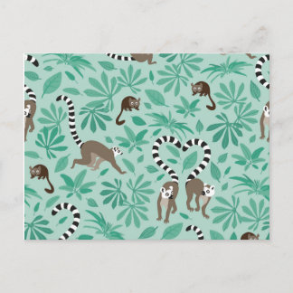 Lemur love mint leaves ポストカード