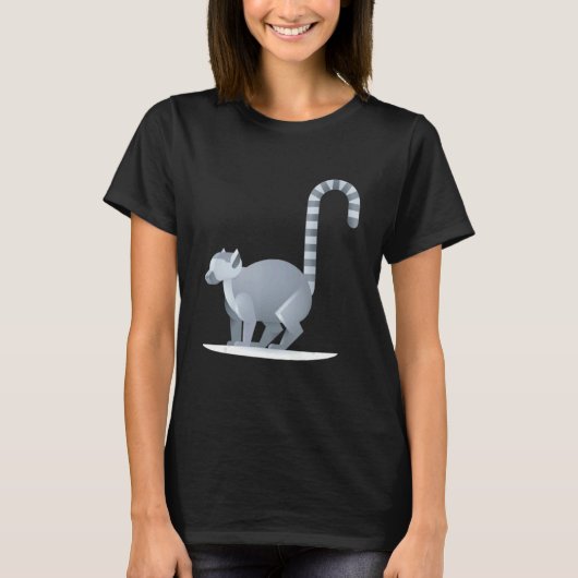 Lemur   Ring Tailed Cute Primate Tシャツ (正面)