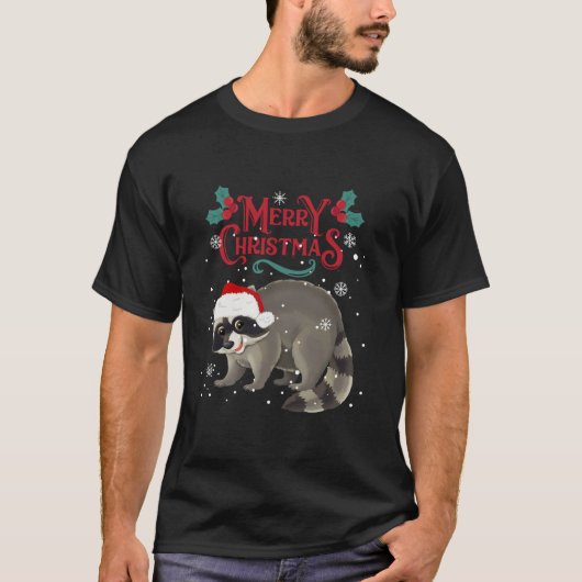 Lemur Santa Merry Christmas Lemur lover Cute Anima Tシャツ (正面)