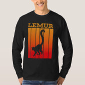 Lemur Shadow Silhouette At Sunset Tシャツ (正面)