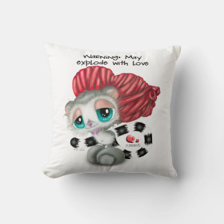 Lemur Surprise Love - Cozy Whisper Hand-Art クッション