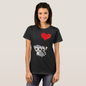 Lemur With Heart Balloon Valentines Day Love Boys Tシャツ (正面フル)