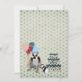 Lemursの誕生日のヴィンテージの招待状 招待状 (裏面)