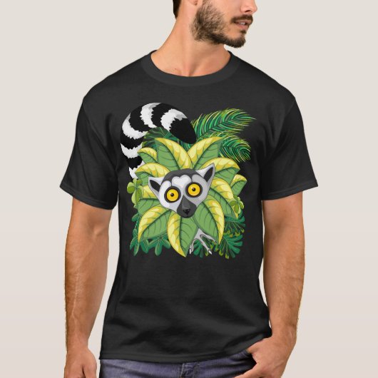 Lemurs of Madagascar in Exotic Jungle Tシャツ (正面)