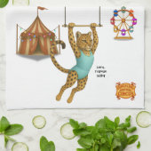 Lena leopard trapeze artist キッチンタオル (折り畳み)