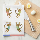 Lena leopard trapeze artist キッチンタオル (四つ折り)