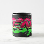 Lena Vorname Name Graffiti red green Tasse マグカップ (中央)