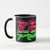 Lena Vorname Name Graffiti red green Tasse マグカップ (左)