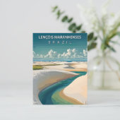 Lençóis Maranhenses Brazil Dunes & Lagoons ポストカード (スタンド正面)