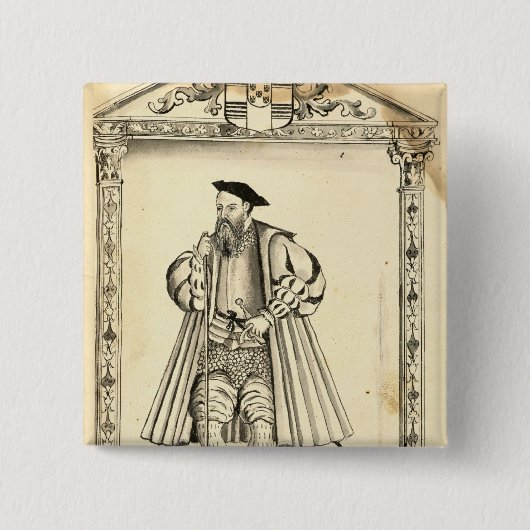 「Lendas da Indiaからのヴァスコ・ダ・ガマ 缶バッジ (正面)