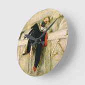 L'Enfant du Regiment (任意打撃) 1855年(油o ラウンド壁時計 (傾斜)
