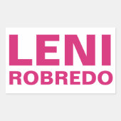 LENI Robredo副社長のカスタマイズをサポート 長方形シール (正面)