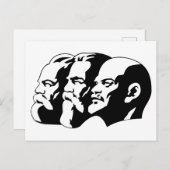 Lenin, Marx, Engels, Soviet Union, Communism ポストカード (正面/裏面)