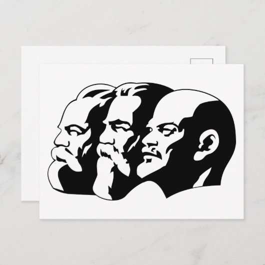 Lenin, Marx, Engels, Soviet Union, Communism ポストカード (正面/裏面)