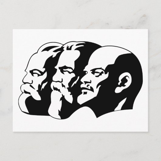 Lenin, Marx, Engels, Soviet Union, Communism ポストカード (正面)