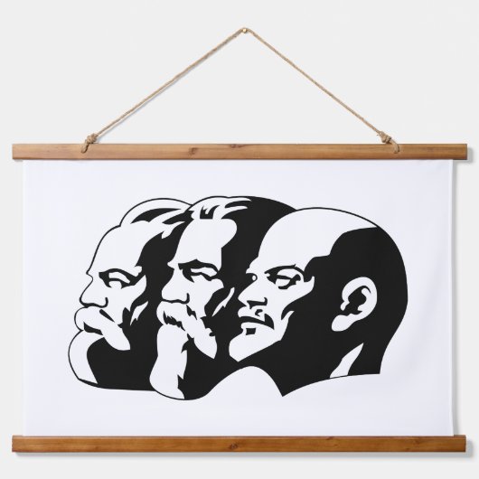 Lenin, Marx, Engels, Soviet Union, Communism 吊り下げ型タペストリー (正面)