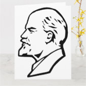 Lenin, USSR, CCCP, Soviet Union, Communism カード (黄色い花)
