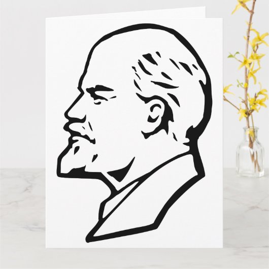 Lenin, USSR, CCCP, Soviet Union, Communism カード (黄色い花)