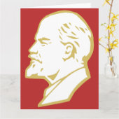 Lenin, USSR, CCCP, Soviet Union, Communism カード (黄色い花)