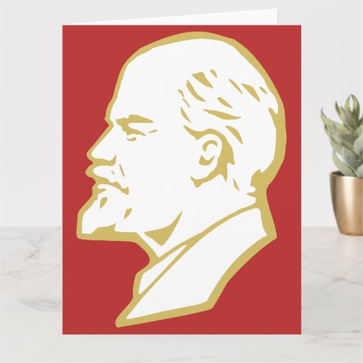 Lenin, USSR, CCCP, Soviet Union, Communism カード (小さな植物)