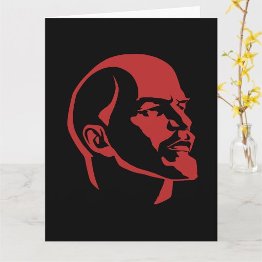 Lenin, USSR, CCCP, Soviet Union, Communism カード (黄色い花)