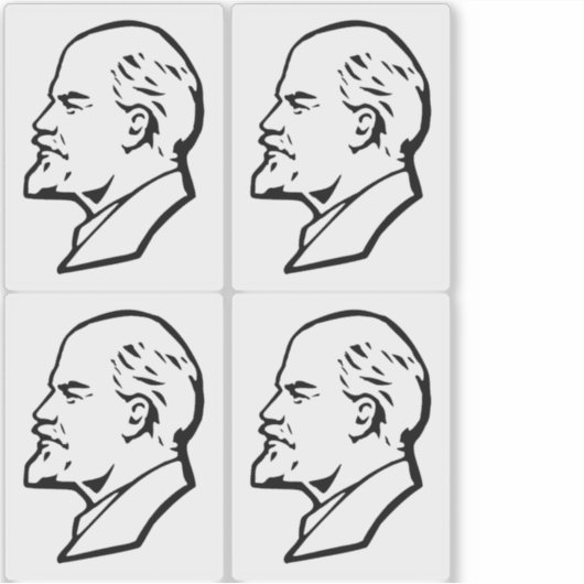 Lenin, USSR, CCCP, Soviet Union, Communism シール (正面)