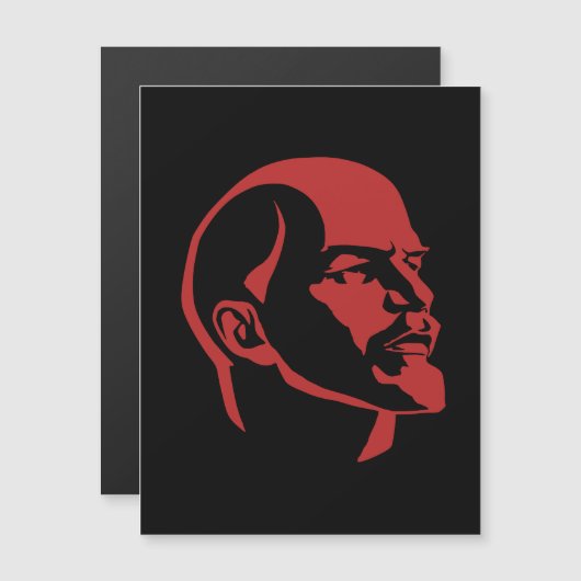 Lenin, USSR, CCCP, Soviet Union, Communism マグネット招待状 (正面/裏面)