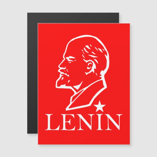 Lenin, USSR, CCCP, Soviet Union, Communism マグネット招待状 (正面/裏面)